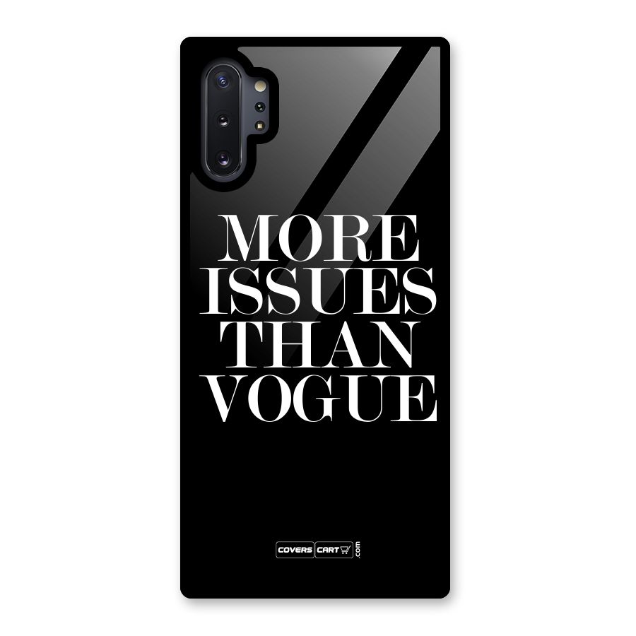 More Issues than Vogue (Black) Glass Back Case for Galaxy Note 10 Plus
