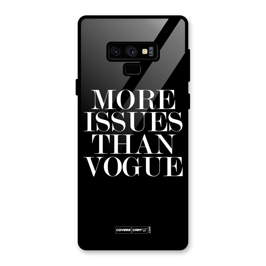 More Issues than Vogue (Black) Glass Back Case for Galaxy Note 9