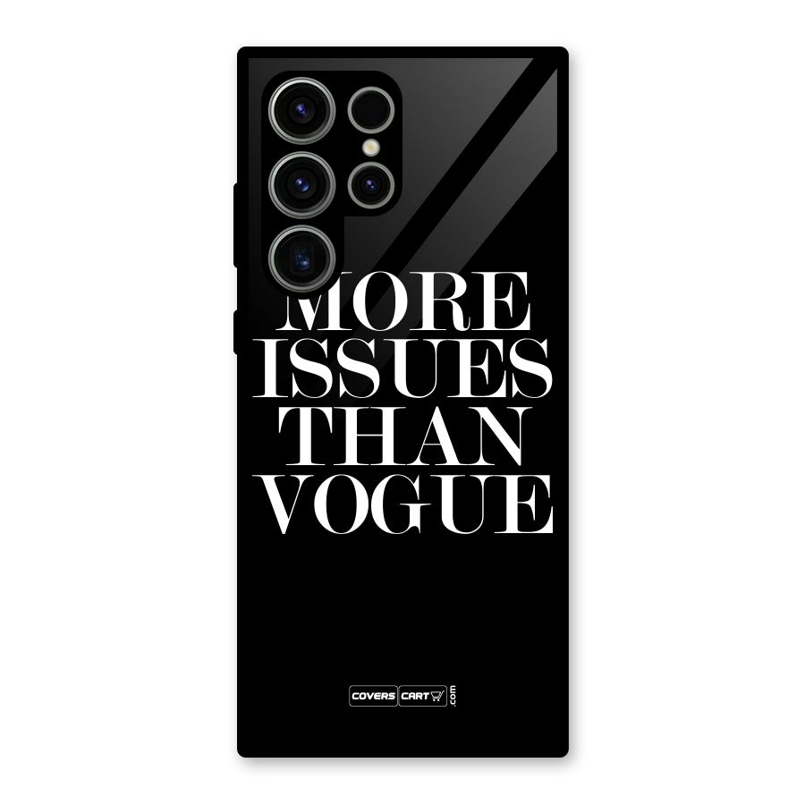 More Issues than Vogue (Black) Glass Back Case for Galaxy S23 Ultra