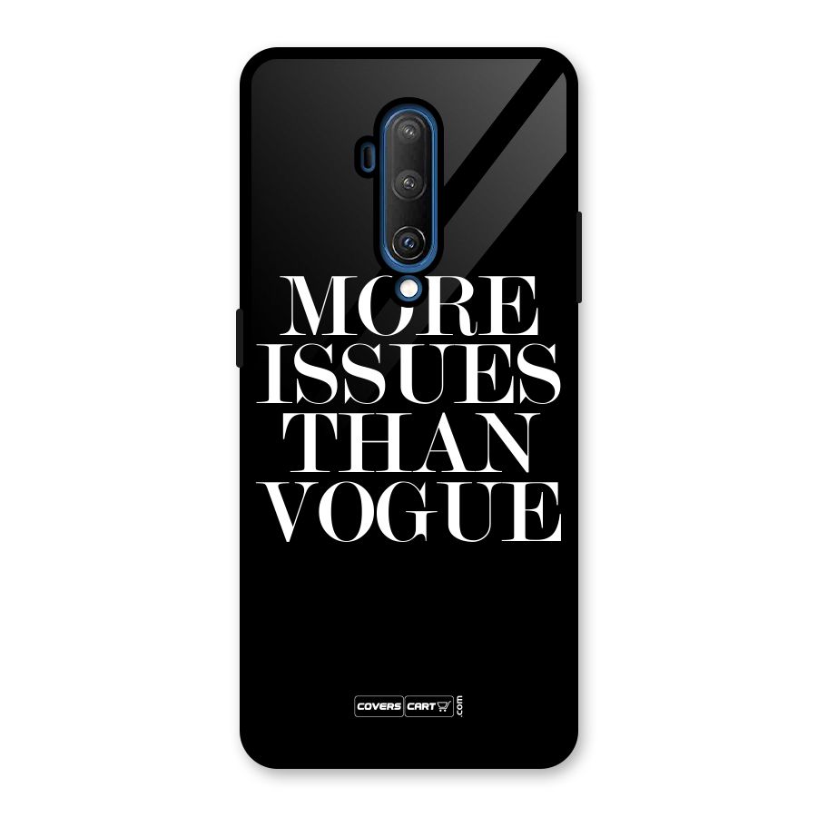 More Issues than Vogue (Black) Glass Back Case for OnePlus 7T Pro