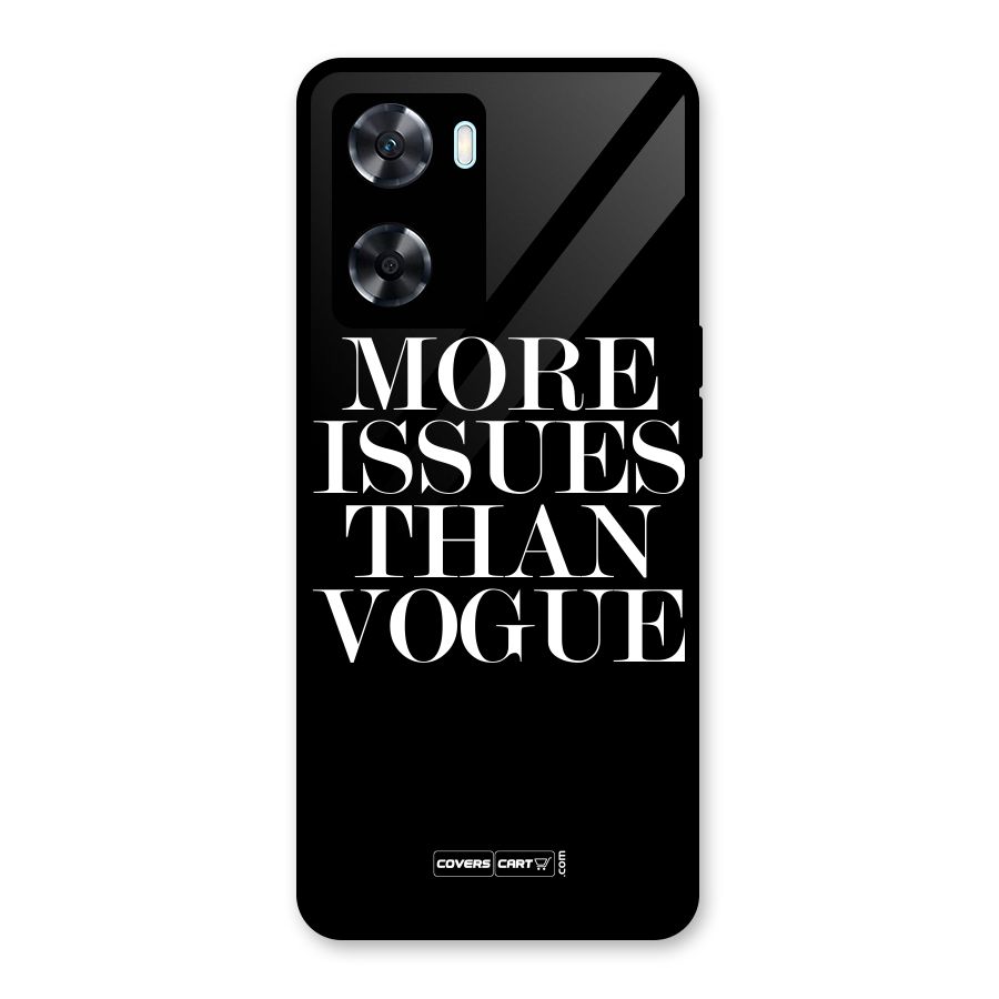 More Issues than Vogue (Black) Glass Back Case for Oppo A77