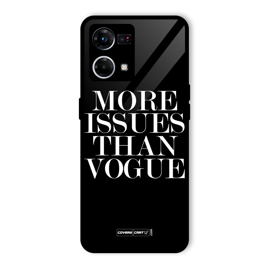 More Issues than Vogue (Black) Glass Back Case for Oppo F21 Pro 5G