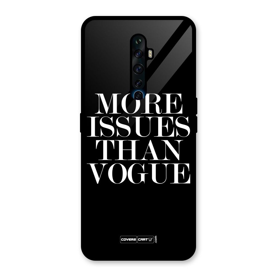 More Issues than Vogue (Black) Glass Back Case for Oppo Reno2 Z