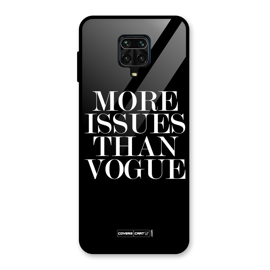 More Issues than Vogue (Black) Glass Back Case for Poco M2 Pro
