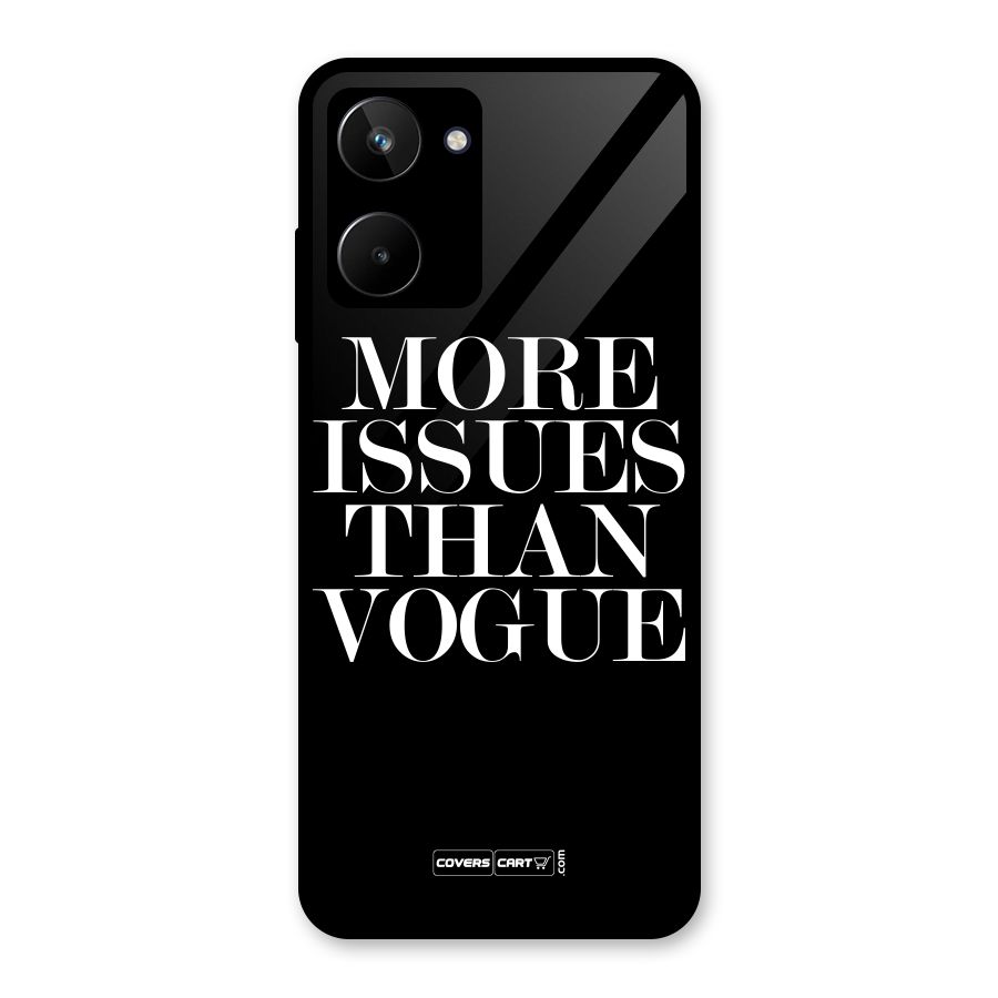 More Issues than Vogue (Black) Glass Back Case for Realme 10