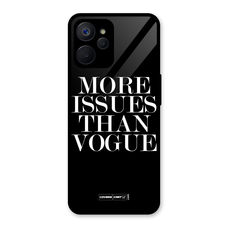 More Issues than Vogue (Black) Glass Back Case for Realme 9i 5G