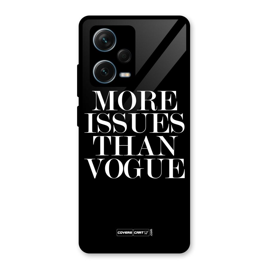 More Issues than Vogue (Black) Glass Back Case for Redmi Note 12 Pro Plus 5G