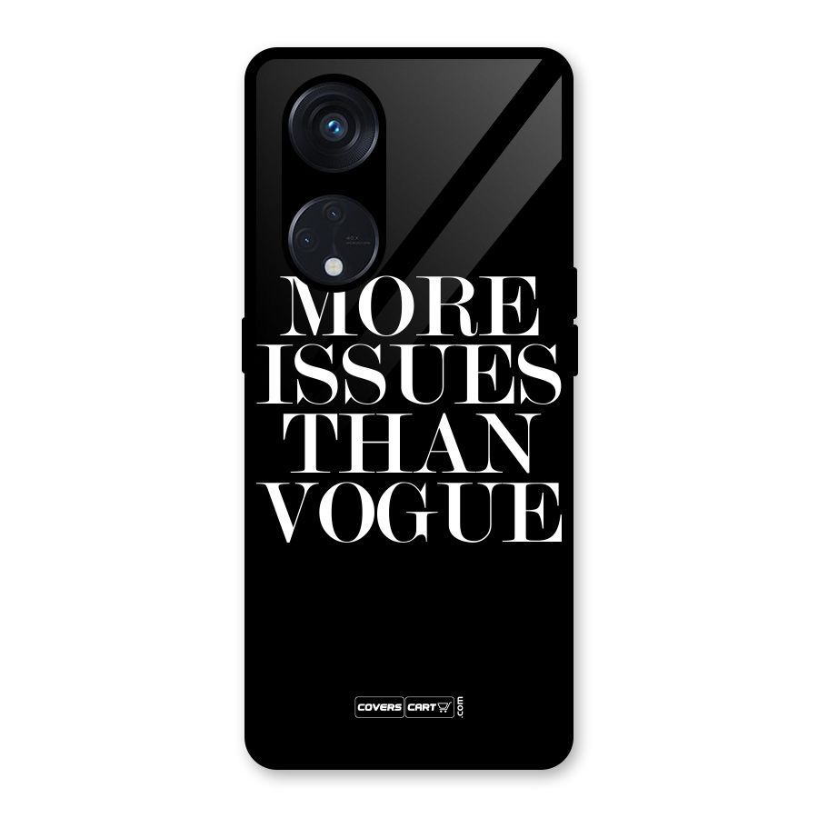 More Issues than Vogue (Black) Glass Back Case for Reno8 T 5G