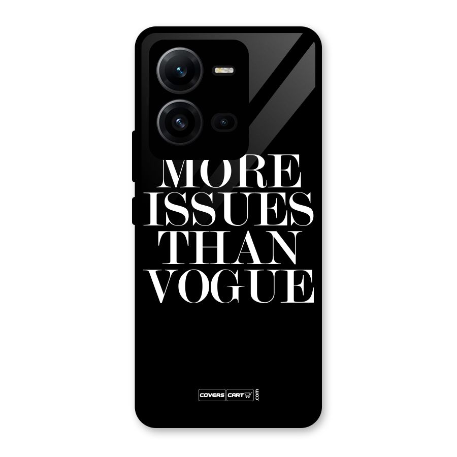 More Issues than Vogue (Black) Glass Back Case for Vivo V25