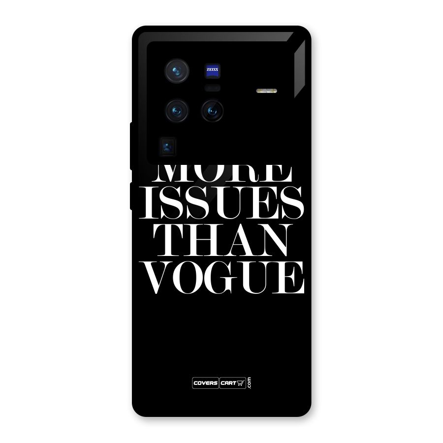 More Issues than Vogue (Black) Glass Back Case for Vivo X80 Pro