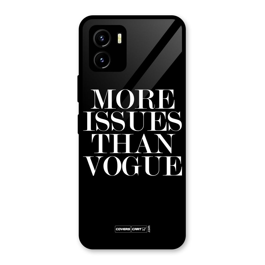 More Issues than Vogue (Black) Glass Back Case for Vivo Y15s