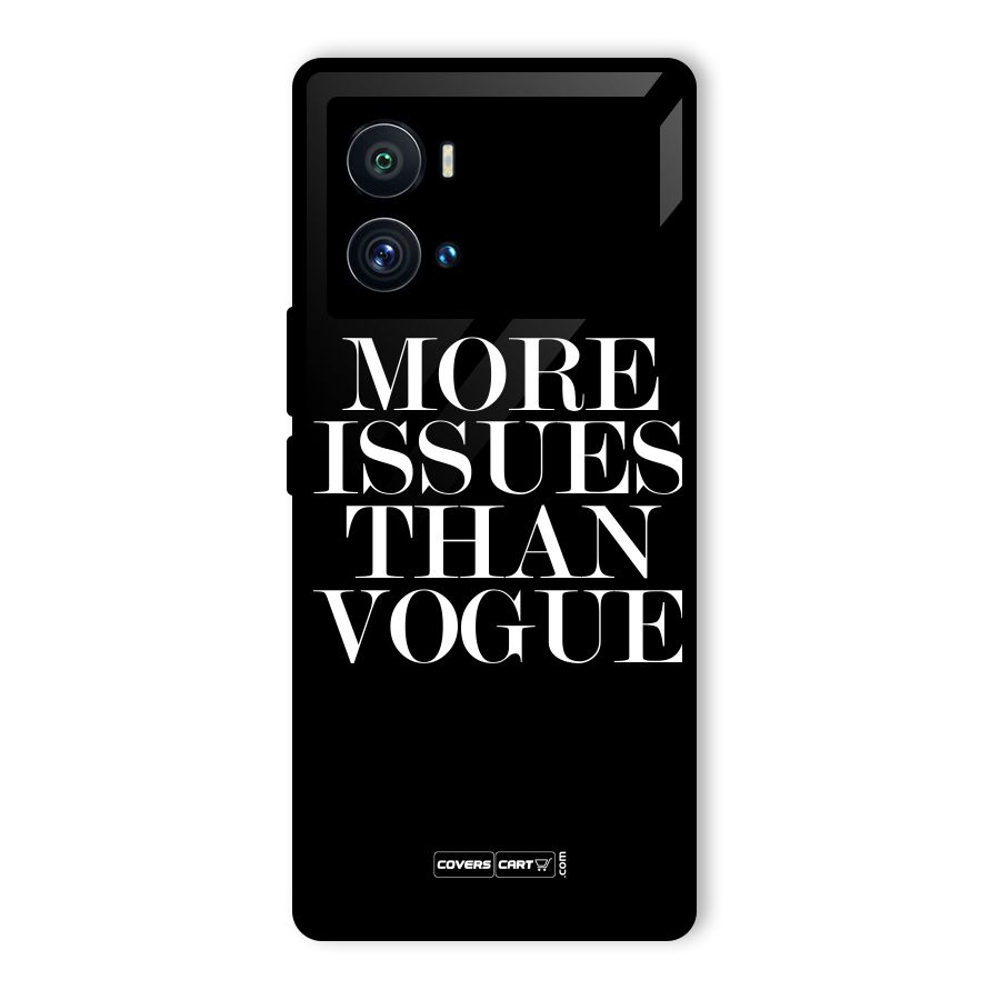More Issues than Vogue (Black) Glass Back Case for Vivo iQOO 9 Pro