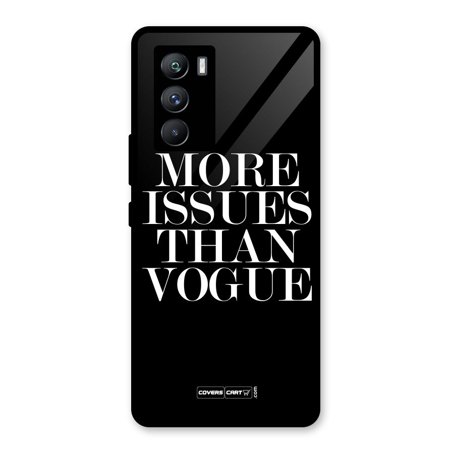More Issues than Vogue (Black) Glass Back Case for Vivo iQOO 9 SE
