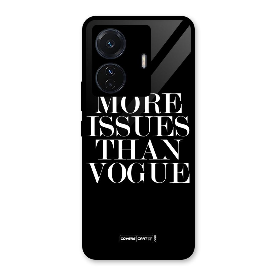 More Issues than Vogue (Black) Glass Back Case for Vivo iQOO Z6 Pro