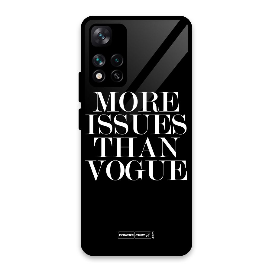 More Issues than Vogue (Black) Glass Back Case for Xiaomi 11i HyperCharge 5G