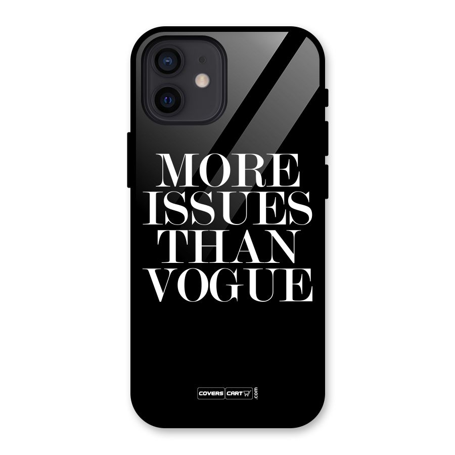 More Issues than Vogue (Black) Glass Back Case for iPhone 12