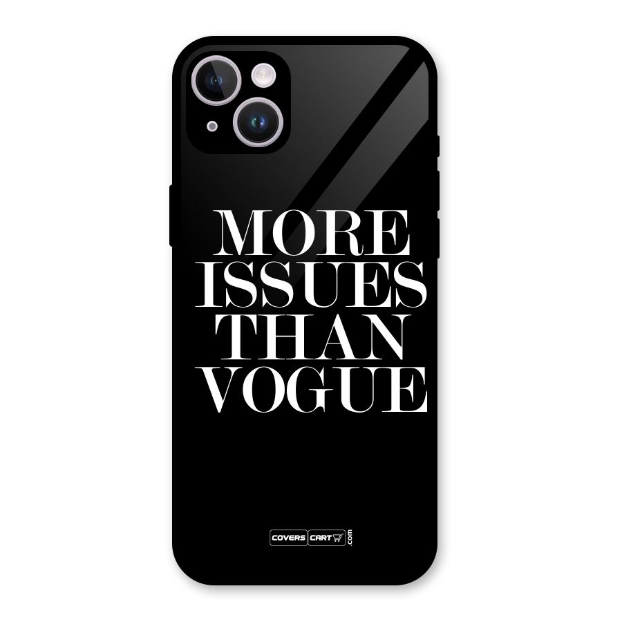 More Issues than Vogue (Black) Glass Back Case for iPhone 14 Plus