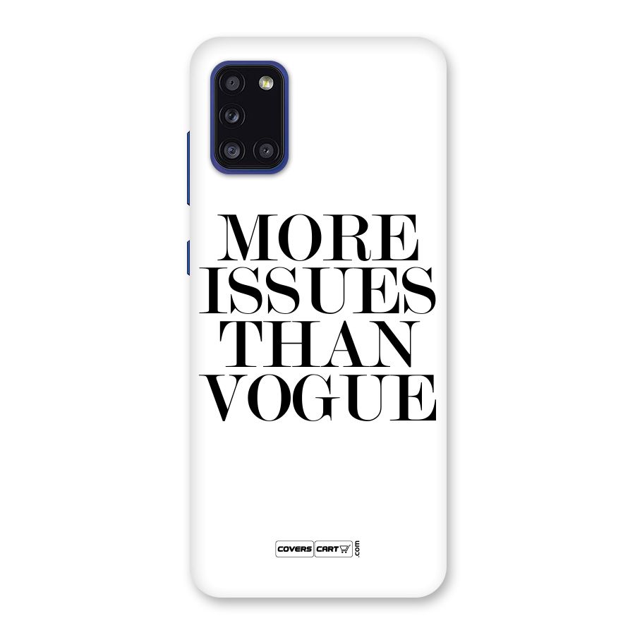More Issues than Vogue (White) Back Case for Galaxy A31