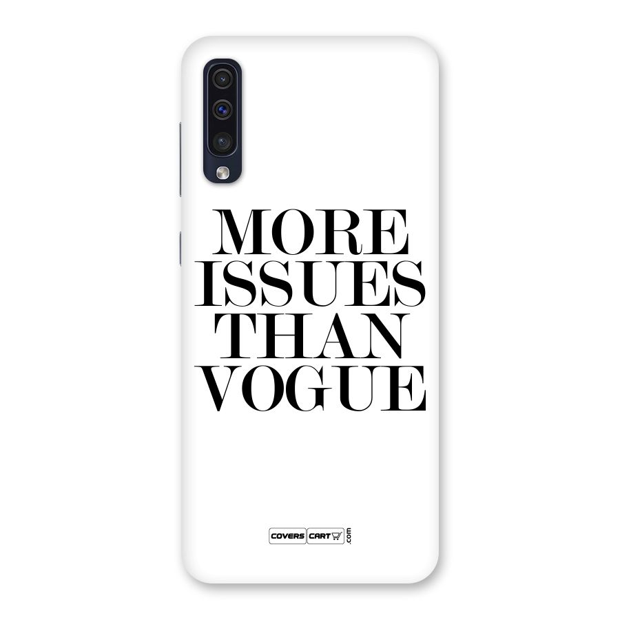 More Issues than Vogue (White) Back Case for Galaxy A50s