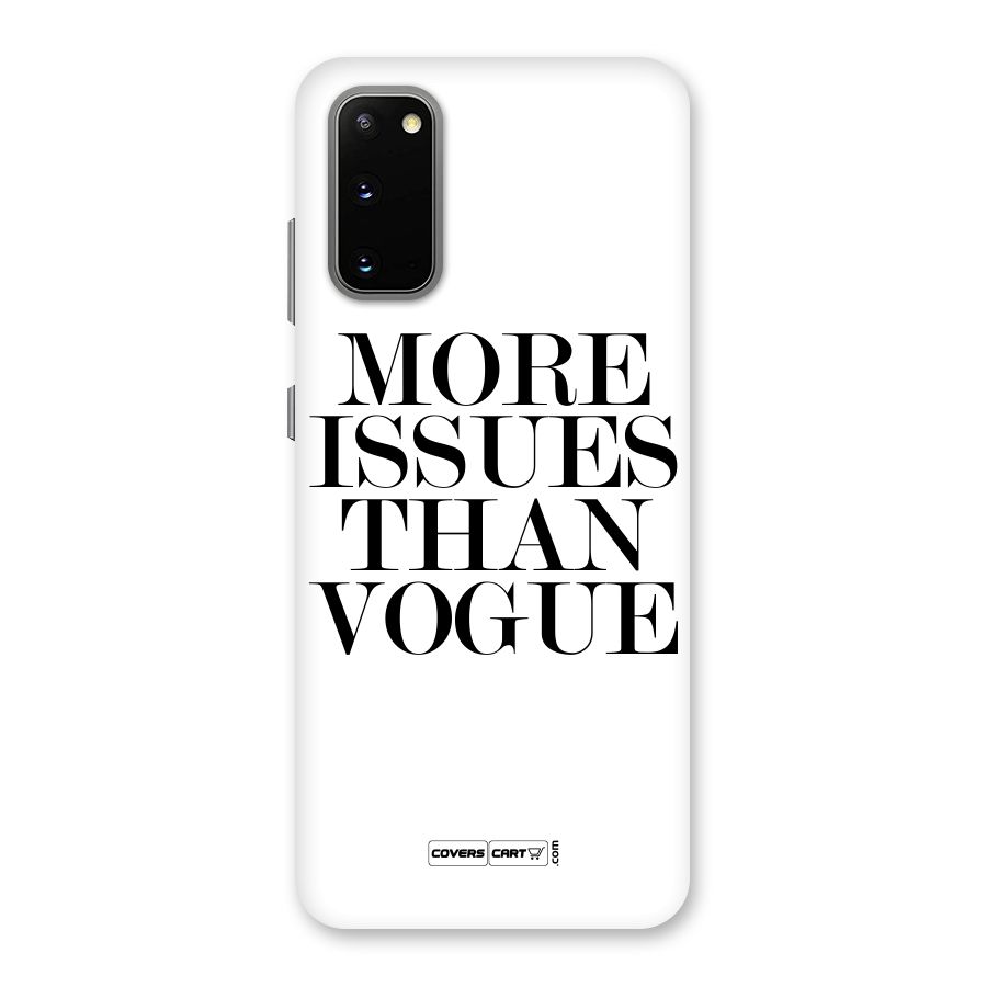More Issues than Vogue (White) Back Case for Galaxy S20