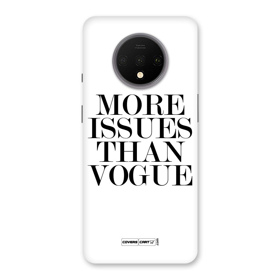More Issues than Vogue (White) Back Case for OnePlus 7T