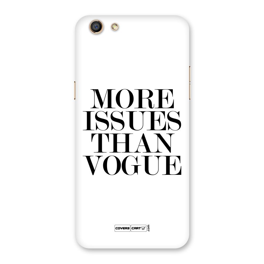 More Issues than Vogue (White) Back Case for Oppo F3