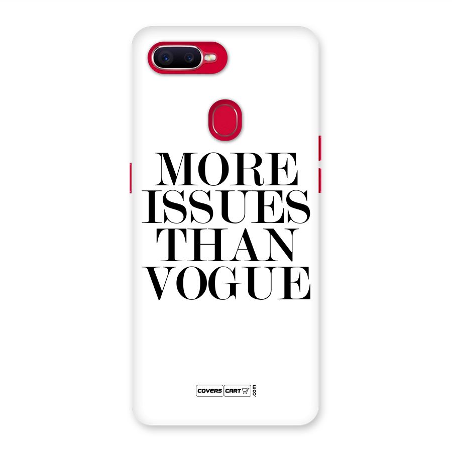 More Issues than Vogue (White) Back Case for Oppo F9 Pro