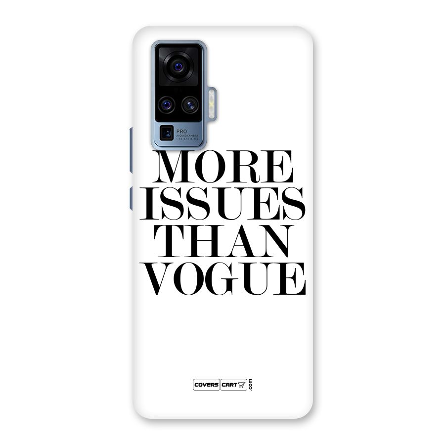 More Issues than Vogue (White) Back Case for Vivo X50 Pro