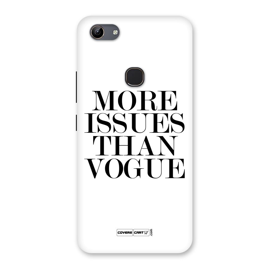 More Issues than Vogue (White) Back Case for Vivo Y81