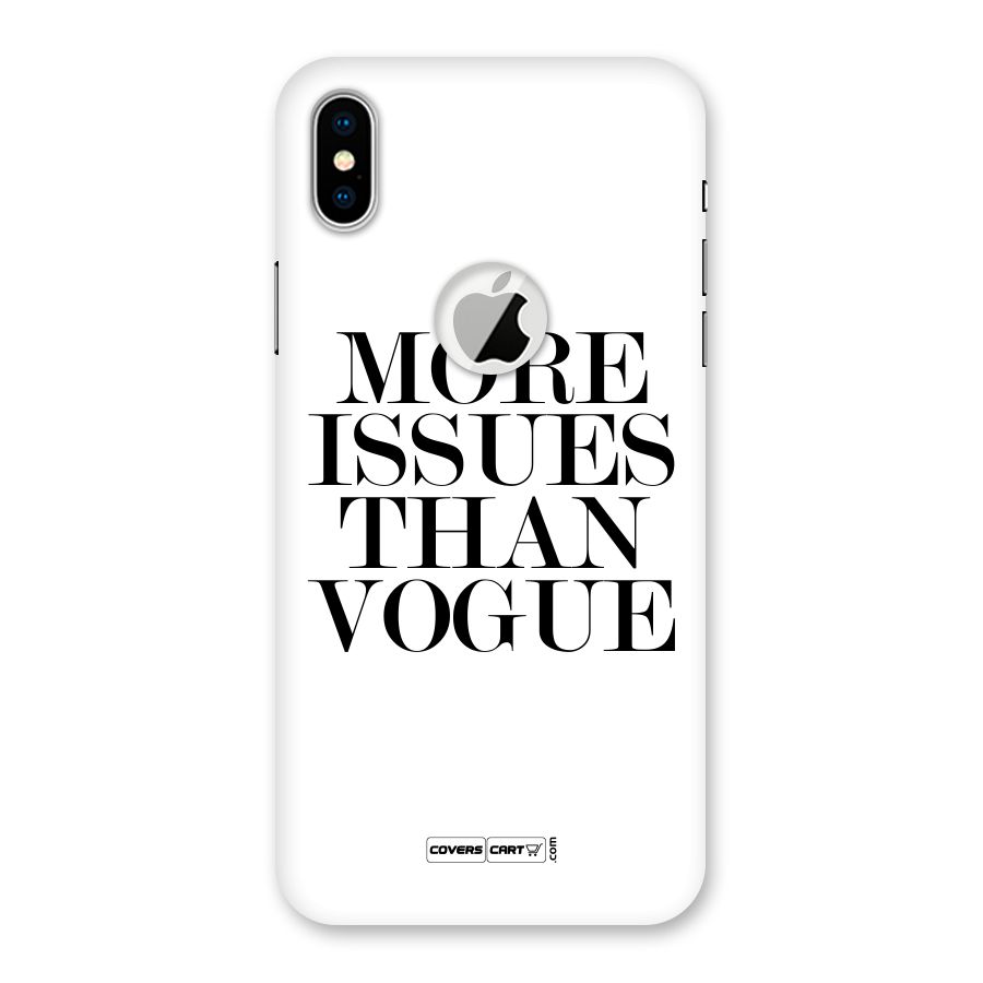 More Issues than Vogue (White) Back Case for iPhone XS Logo Cut