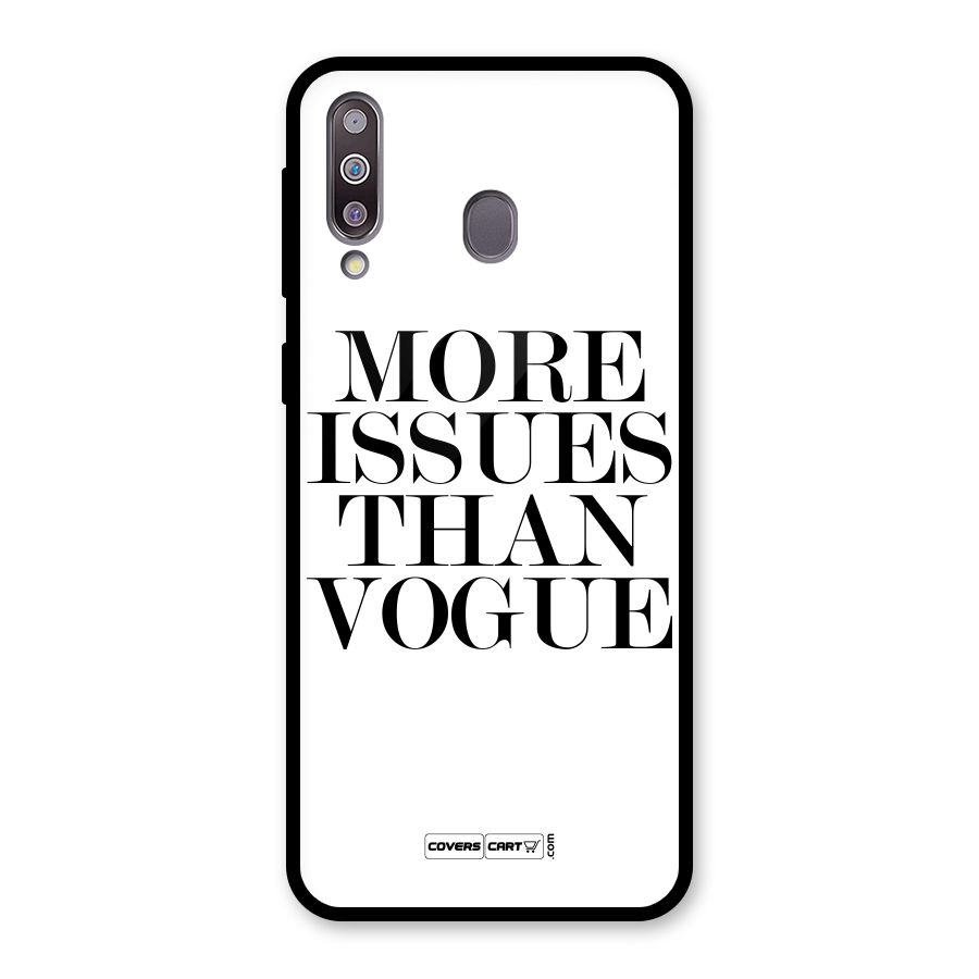 More Issues than Vogue (White) Glass Back Case for Galaxy M30