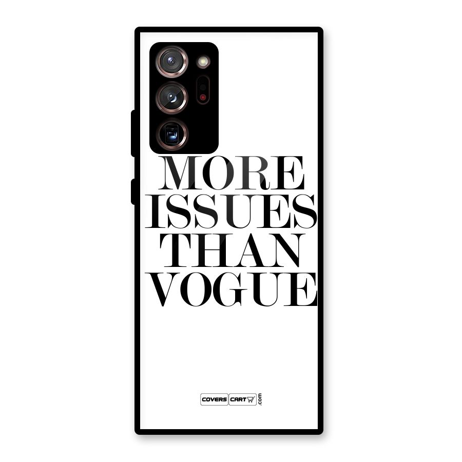 More Issues than Vogue (White) Glass Back Case for Galaxy Note 20 Ultra 5G