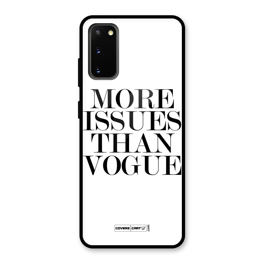 More Issues than Vogue (White) Glass Back Case for Galaxy S20
