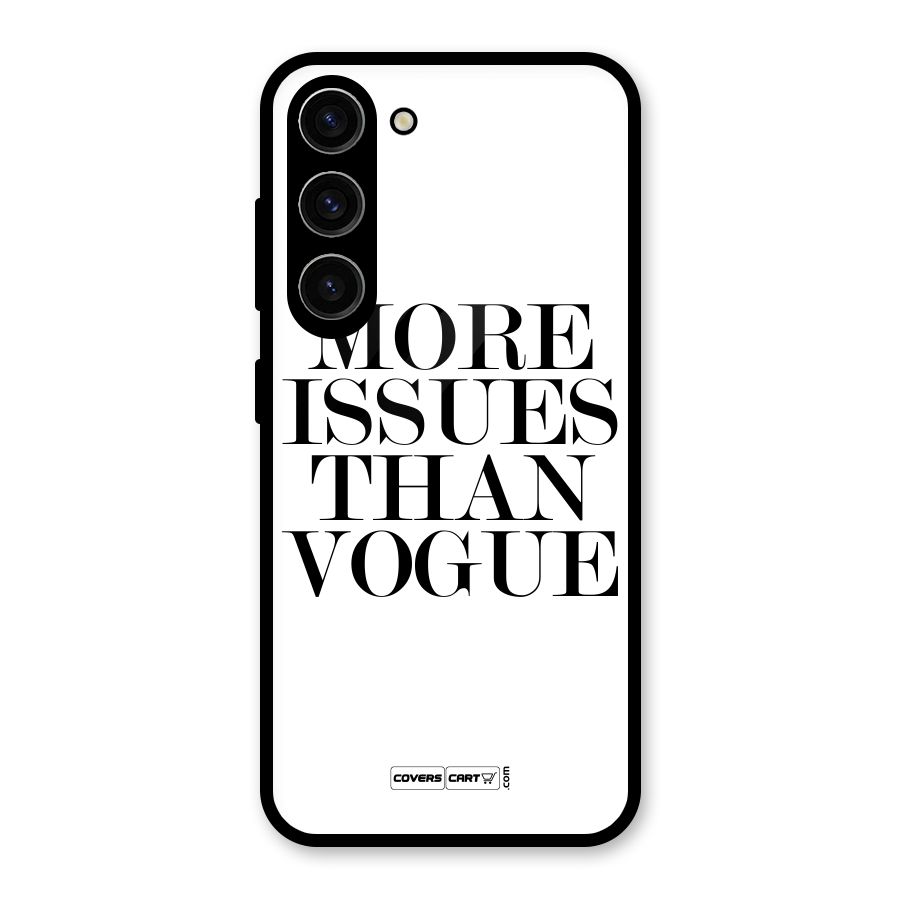 More Issues than Vogue (White) Glass Back Case for Galaxy S23