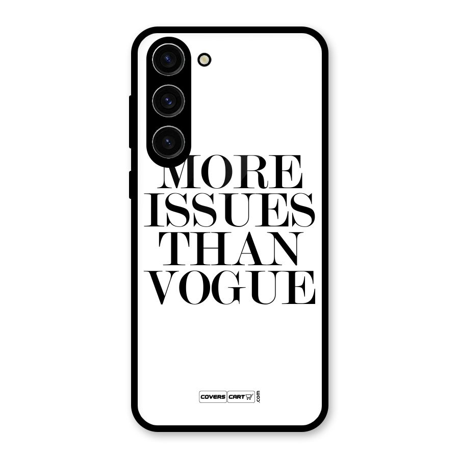 More Issues than Vogue (White) Glass Back Case for Galaxy S23 Plus