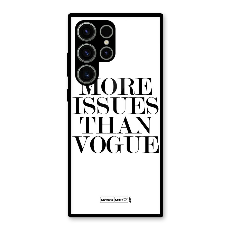More Issues than Vogue (White) Glass Back Case for Galaxy S23 Ultra