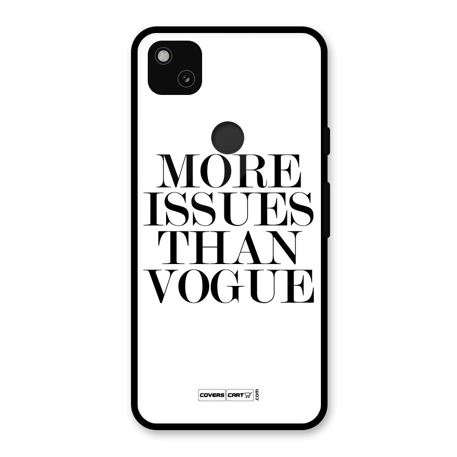 More Issues than Vogue (White) Glass Back Case for Google Pixel 4a