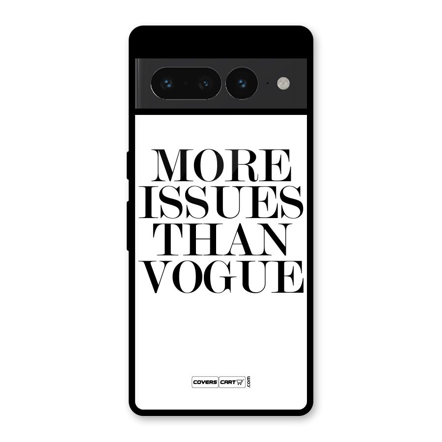 More Issues than Vogue (White) Glass Back Case for Google Pixel 7 Pro