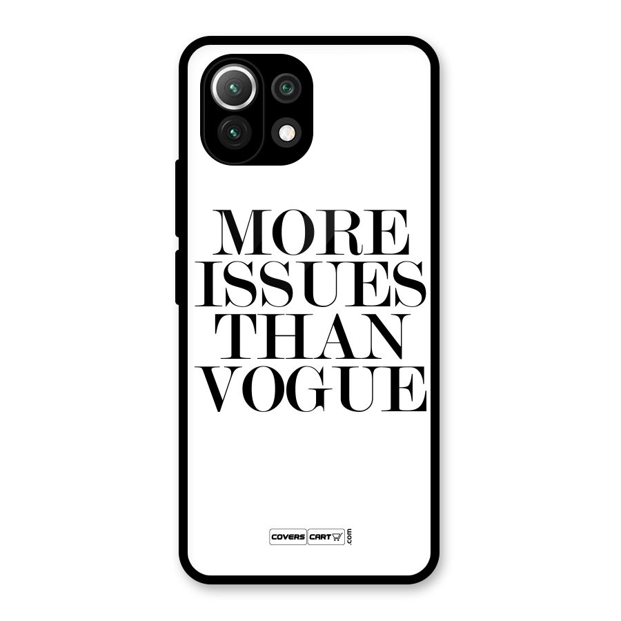 More Issues than Vogue (White) Glass Back Case for Mi 11 Lite NE 5G