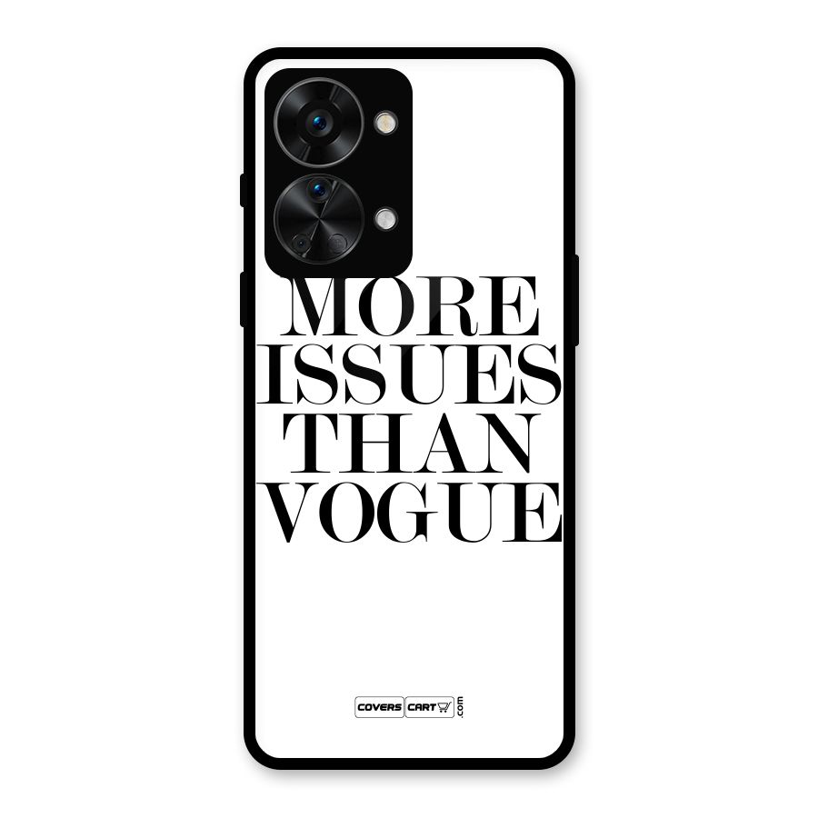 More Issues than Vogue (White) Glass Back Case for OnePlus Nord 2T