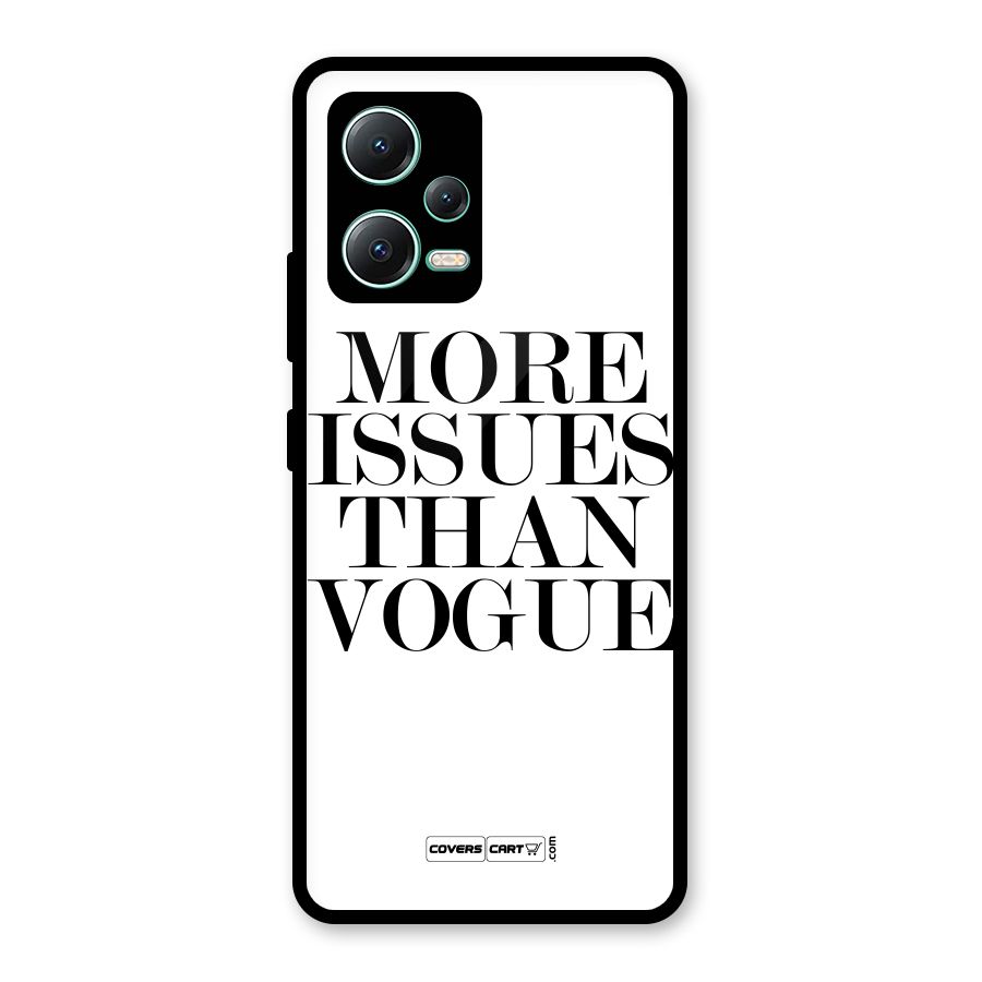 More Issues than Vogue (White) Glass Back Case for Redmi Note 12 5G