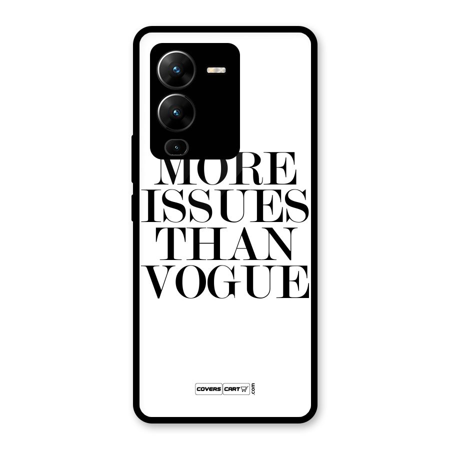 More Issues than Vogue (White) Glass Back Case for Vivo V25 Pro