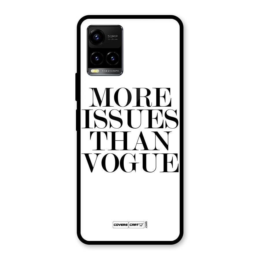 More Issues than Vogue (White) Glass Back Case for Vivo Y21 2021