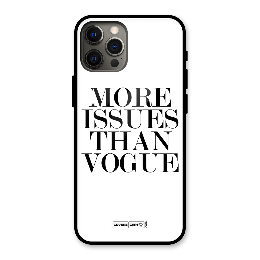 More Issues than Vogue (White) Glass Back Case for iPhone 12 Pro Max