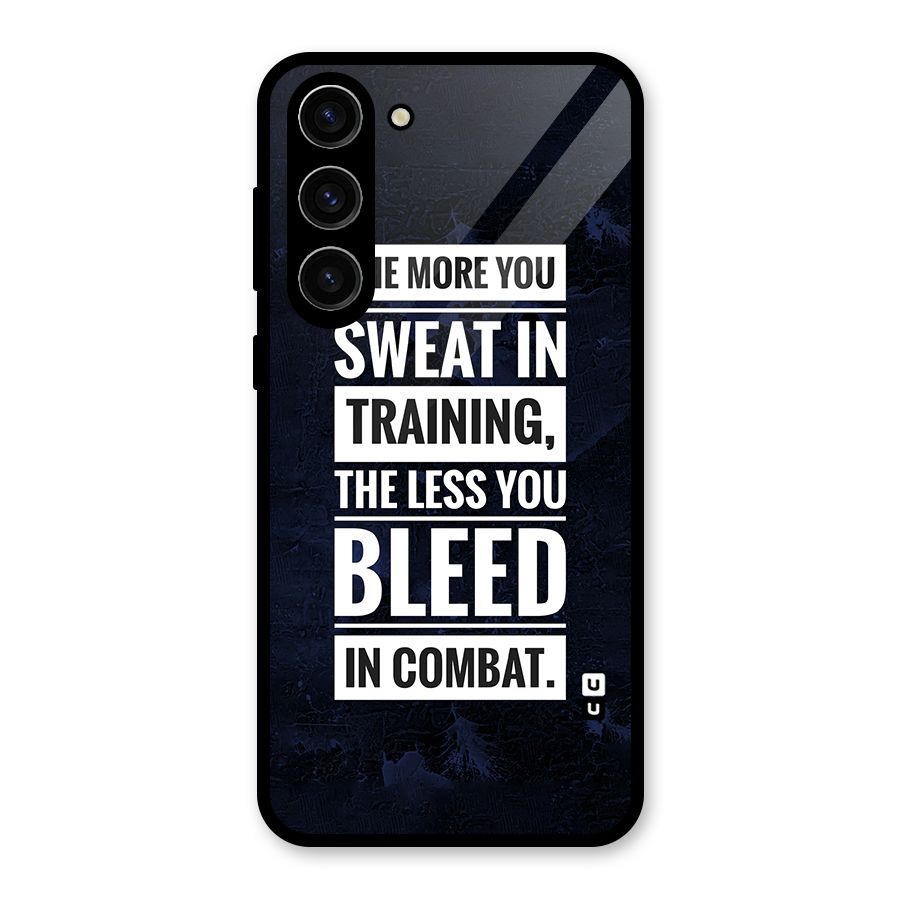 More You Sweat Less You Bleed Glass Back Case for Galaxy S23 Plus