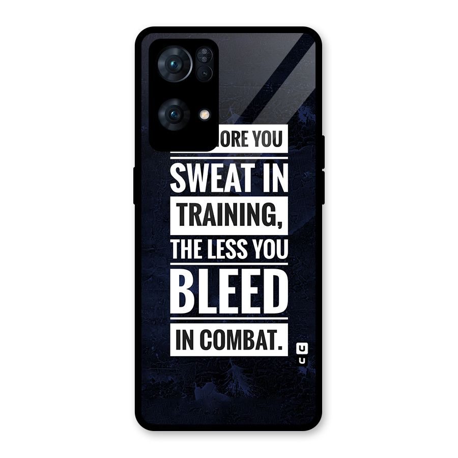 More You Sweat Less You Bleed Glass Back Case for Oppo Reno7 Pro 5G