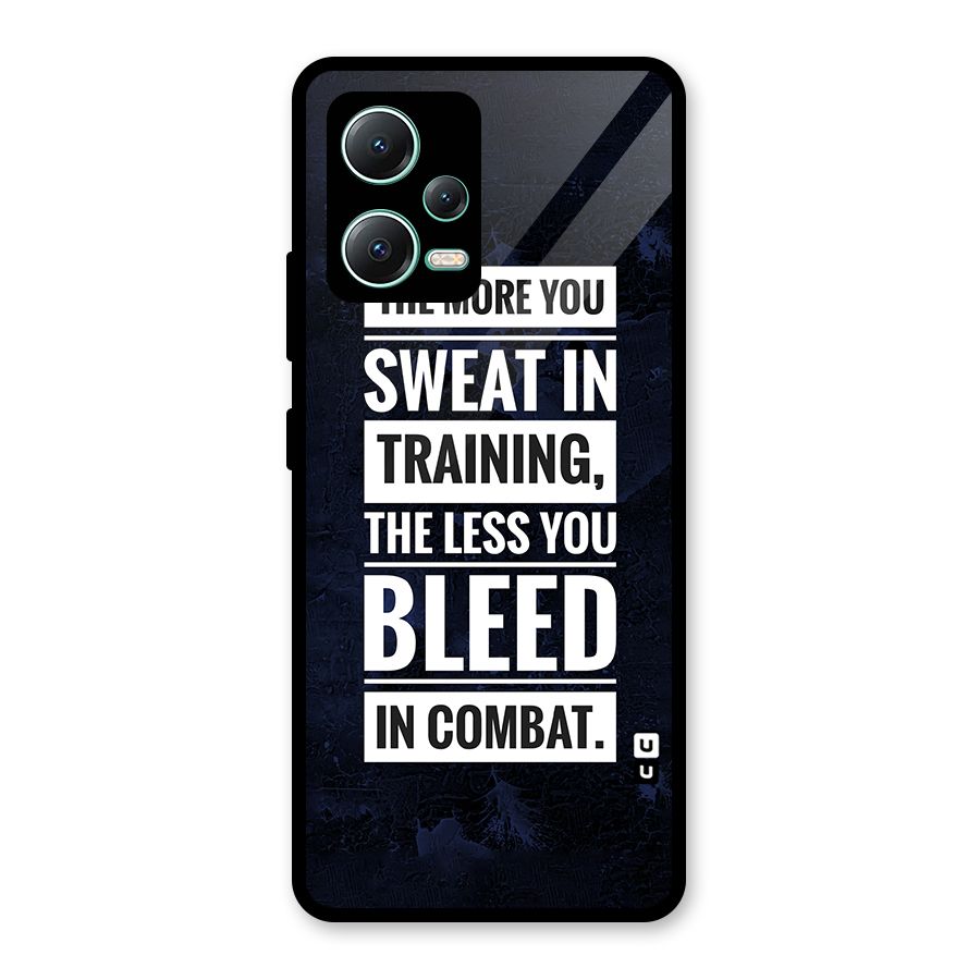 More You Sweat Less You Bleed Glass Back Case for Redmi Note 12 5G