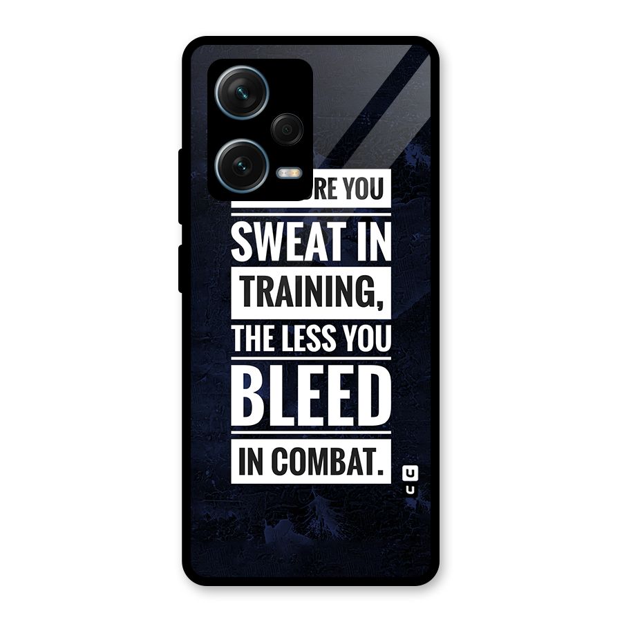More You Sweat Less You Bleed Glass Back Case for Redmi Note 12 Pro Plus 5G
