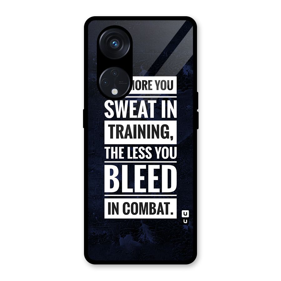 More You Sweat Less You Bleed Glass Back Case for Reno8 T 5G
