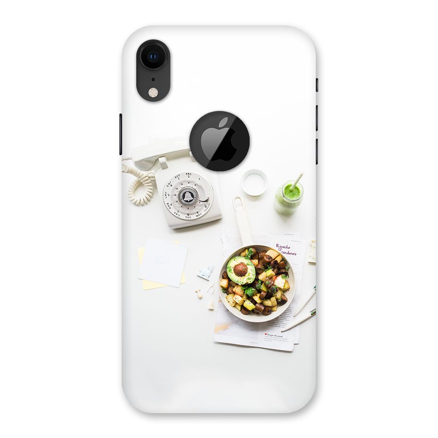 Morning Breakfast Back Case for iPhone XR Logo Cut
